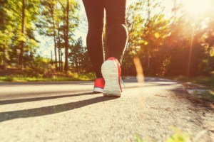 Beine einer joggenden Frau