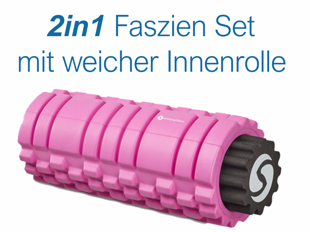 2in1 Faszien Set mit weicher Innenrolle