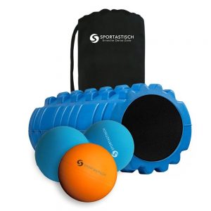 Das Innovative Premium Faszienrolle + Massagebälle als Set "Let's Roll" von Sportastisch in geprüfter Qualität.