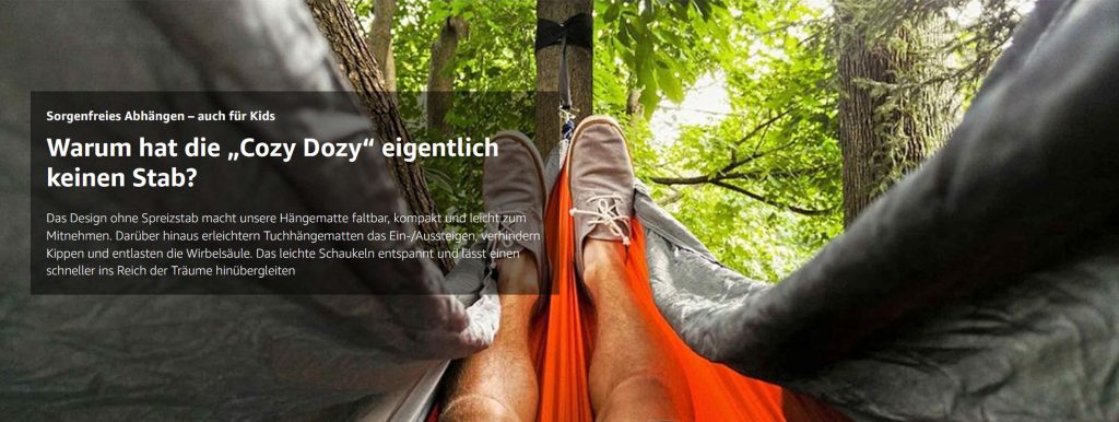 Hängematte ohne Stab zum sorgenfreien Entspannen