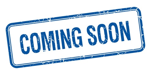 coming soon blue square grungy vintage isolated stamp