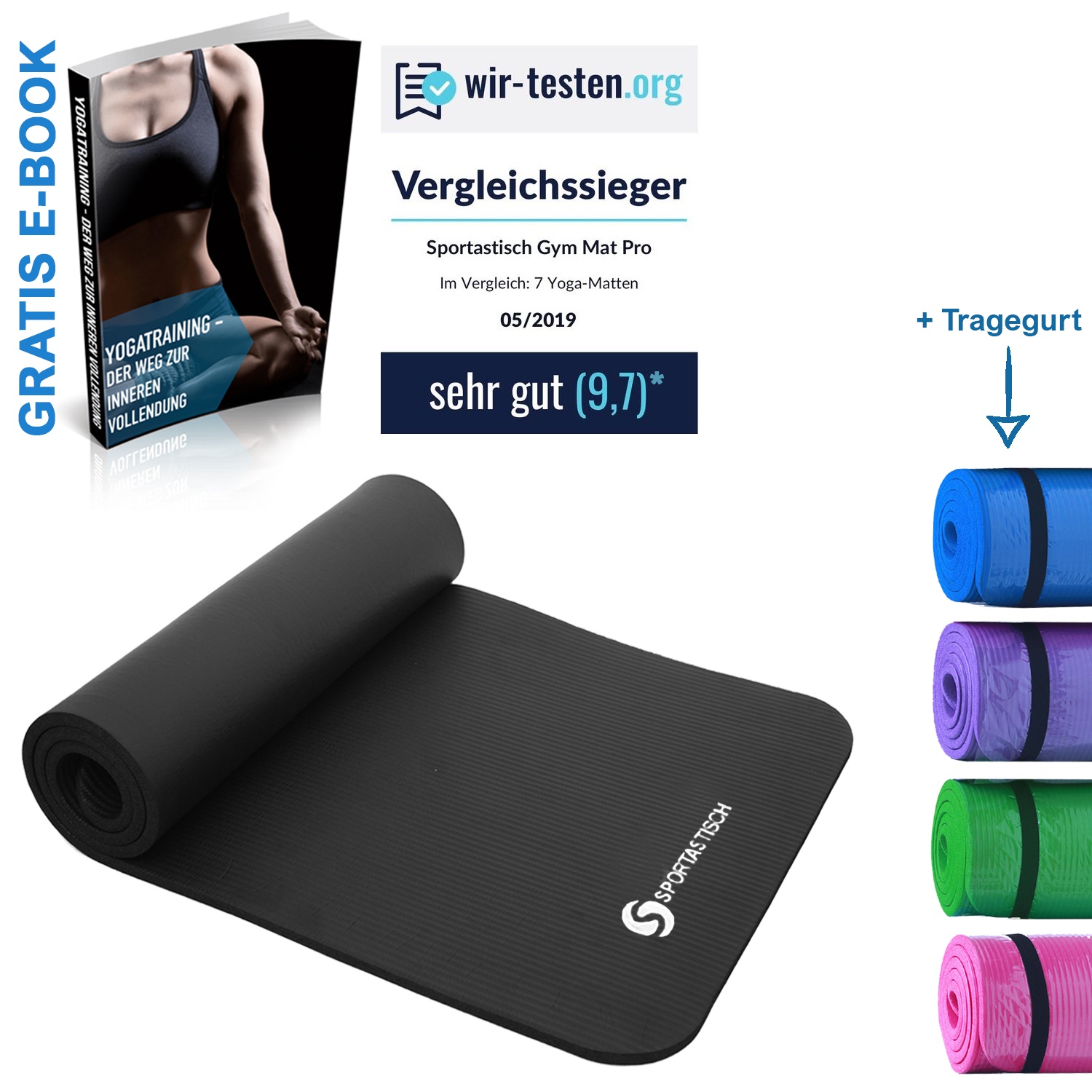 Gymnastikmatte „Gym Mat Pro“ von Sportastisch
