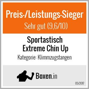 Die Klimmzugstange "Extreme Chin Up" wurde von boxen.in zum Preis-/Leistungssieger gewählt.