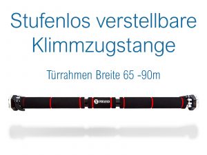 Klimmzugstange: Stufenlos verstellbar für eine Türrahmen Breite 65 - 90 cm